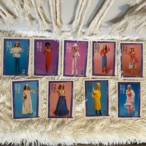 Early 1980s Barbie Collectible Fashion Trading Cards All First Edition Lot of 9